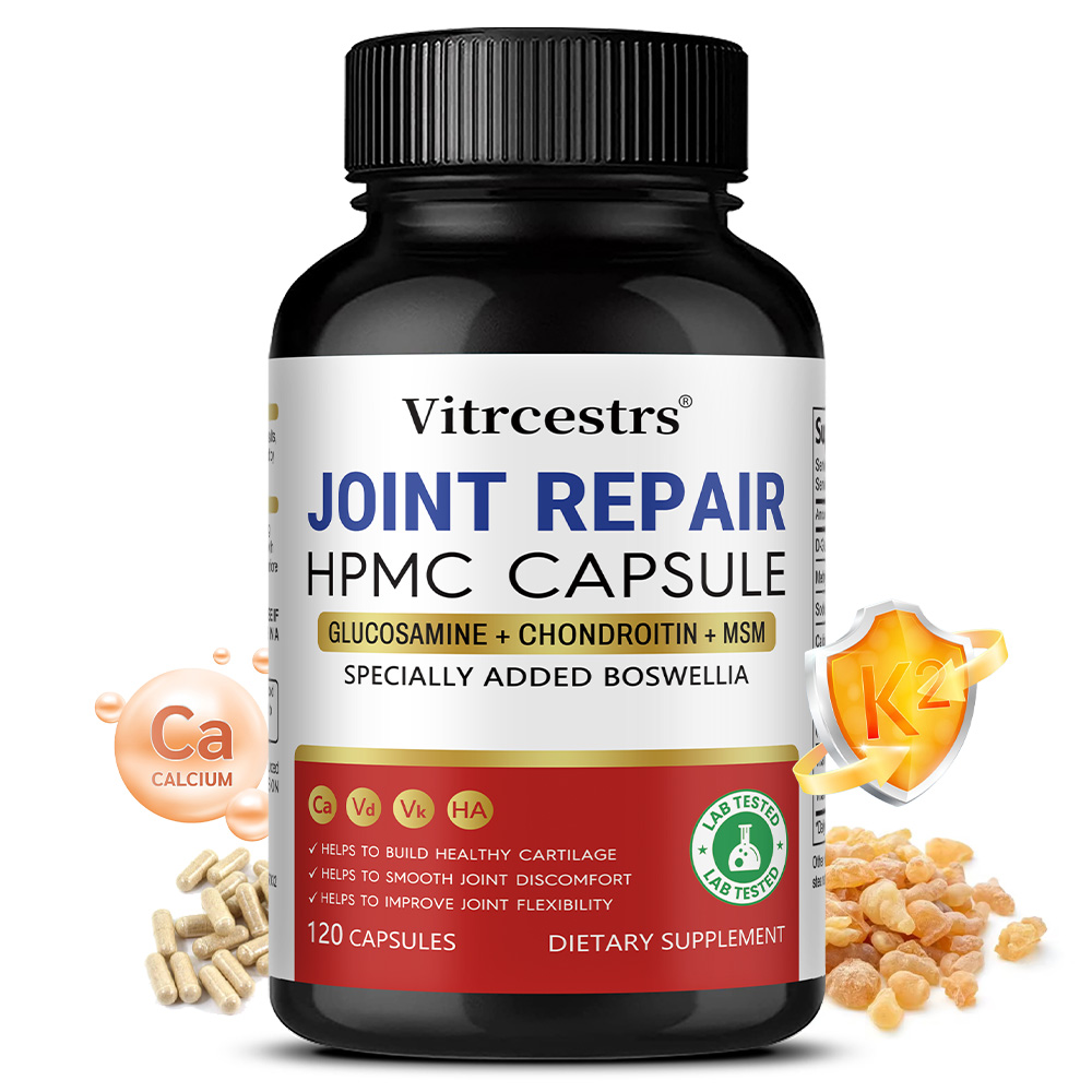 Glucosamine Chondroitin Joint - エクストラストレングス ナチュラルジョイントサポート – グルコサミン、コンドロイチン、MSM配合 – 肩、膝、骨の柔軟性をサポート