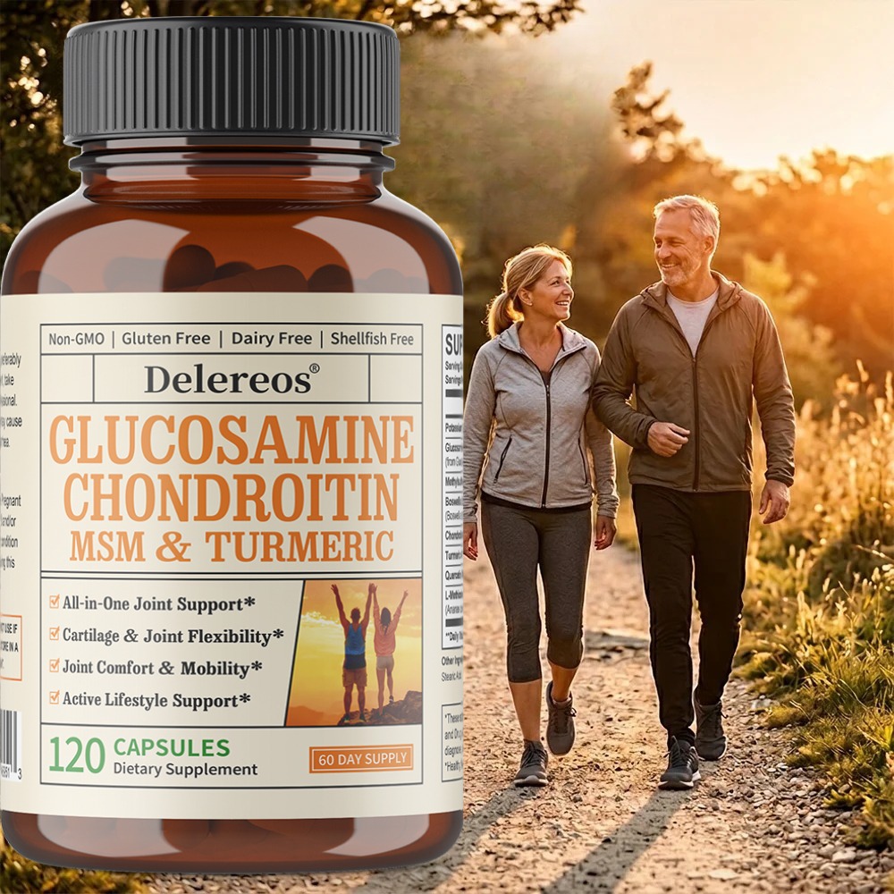 Glucosamine Chondroitin Joint - グルコサミン・コンドロイチン・MSM＆ターメリック関節サポートサプリメント、軟骨と関節の柔軟性、アクティブなライフスタイルサポート
