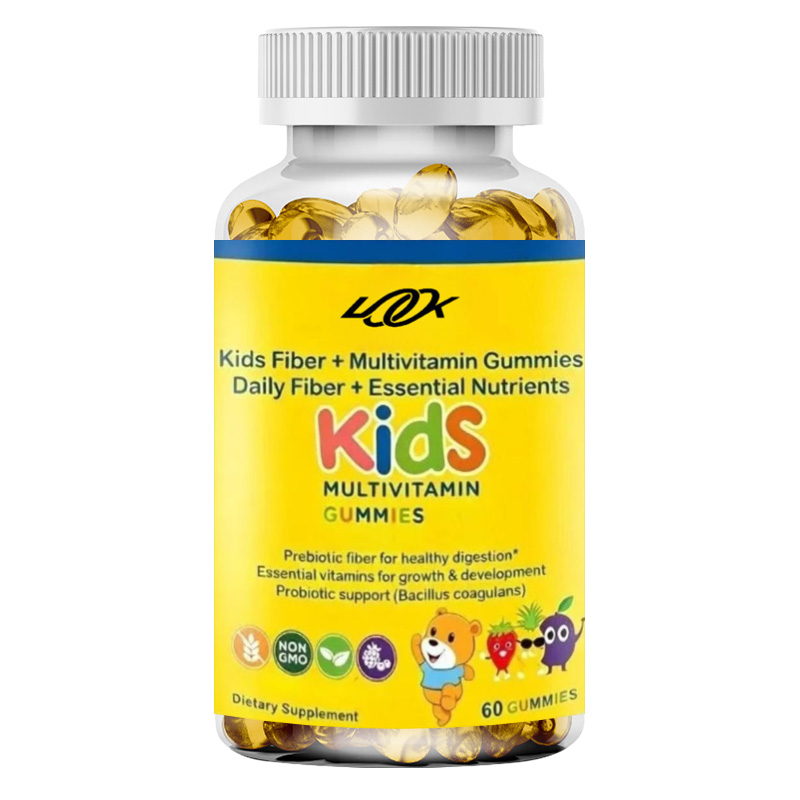 Multivitamin Gummy Adult - プレバイオティクスファイバーとプロバイオティクスサポートを含む子供用ファイバー+マルチビタミングミ