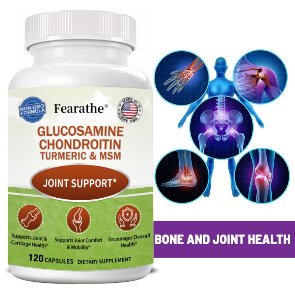 Glucosamine Chondroitin Joint - グルコサミン・コンドロイチン・MSMカプセル - 関節の健康をサポートするサプリメント、可動性、柔軟性、関節痛の緩和に効果的
