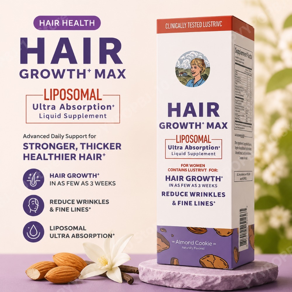 Biotin Hair Growth - リポソーマル育毛液、ノコギリヤシ＆ビオチン配合で3週間で髪を太く、シワを軽減、ヴィーガン・グルテンフリー、30回分