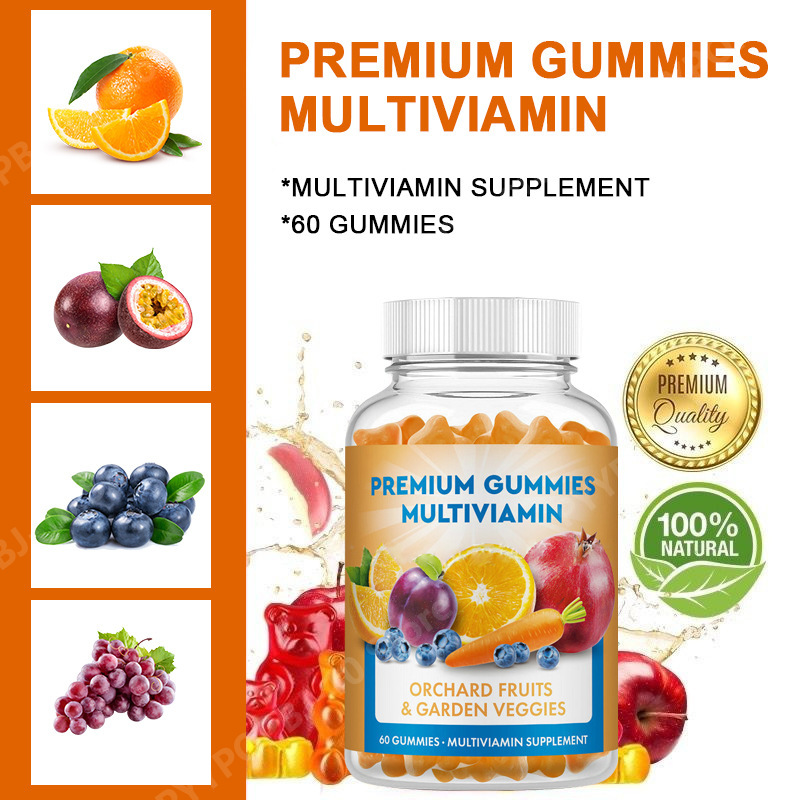毎日のマルチビタミン グミ 60粒入り 天然ブレンド 果樹園 - Multivitamin Gummy Adult のレビューと価格