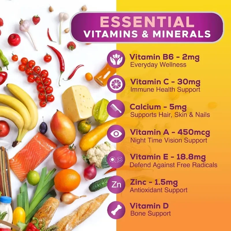 マルチビタミン グミ - ビタミン、ビオチン、カルシウム - - Multivitamin Gummy Adult のレビューと価格