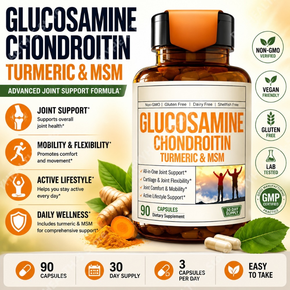 グルコサミン・コンドロイチン・MSMカプセル（ウコン＆ボスウ - Glucosamine Chondroitin Joint のレビューと価格