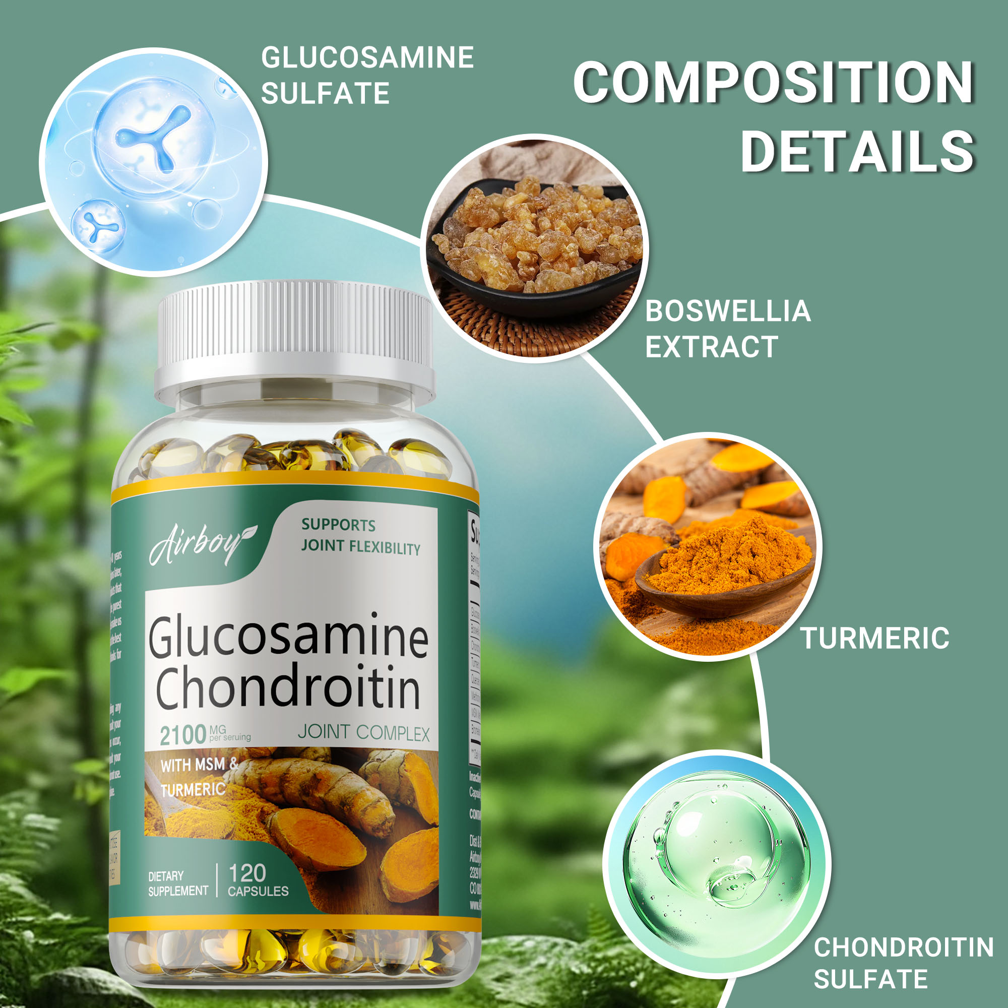 グルコサミン コンドロイチン - 抗酸化物質、関節と膝の健康 - Glucosamine Chondroitin Joint のレビューと価格